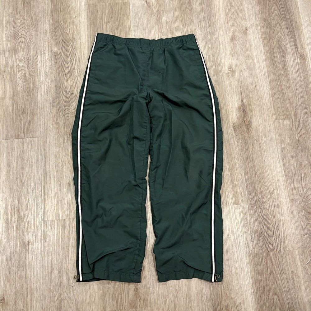 Vintage 90s 00s Y2K Old Navy Athletic Baggy Track Pants Men's Size Small Green